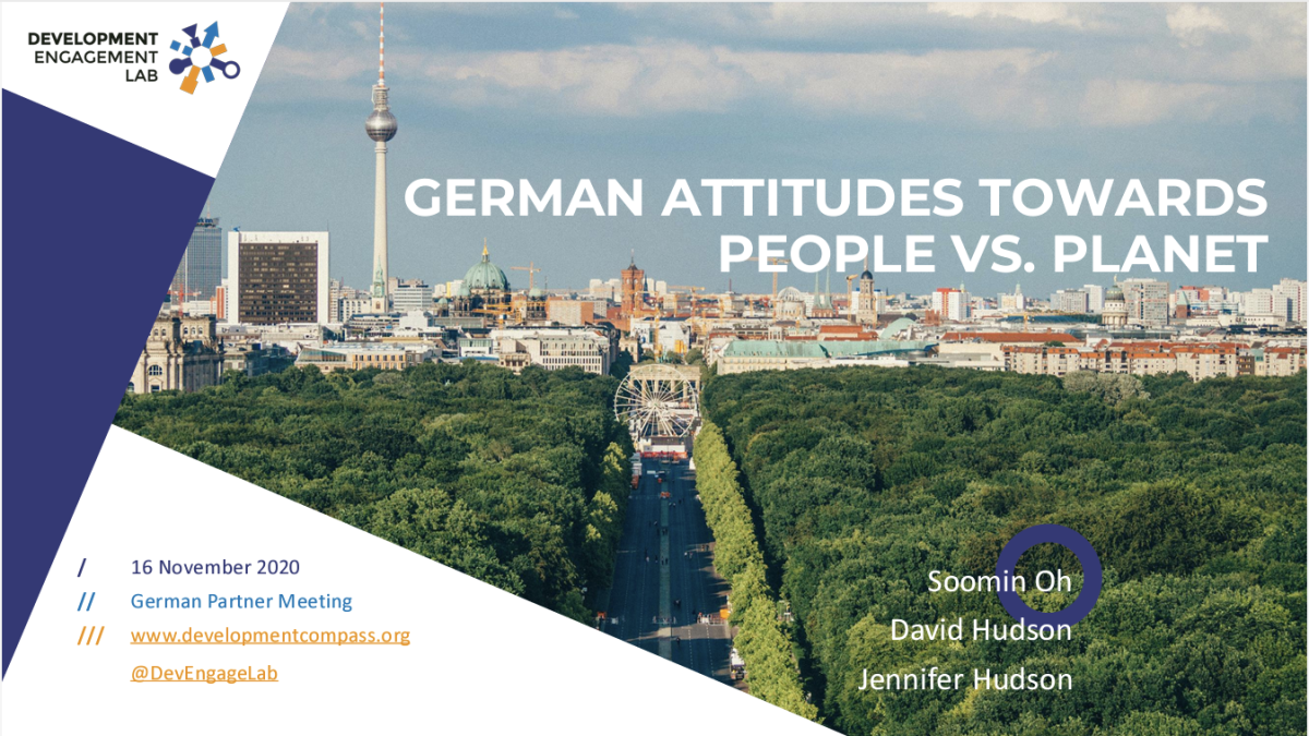 German attitudes toward climate the economic tradeoffs