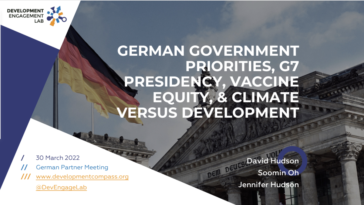 German government priorities the g7 presidency