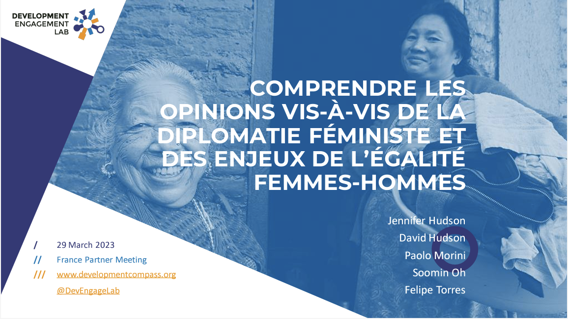 Understanding french and cross national attitudes toward feminist foreign policy and gender equality