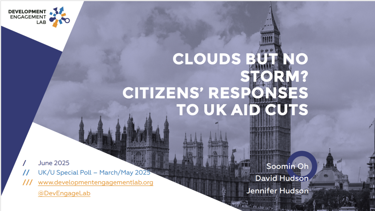 Clouds but no storm citizens responses to aid cuts in great britain